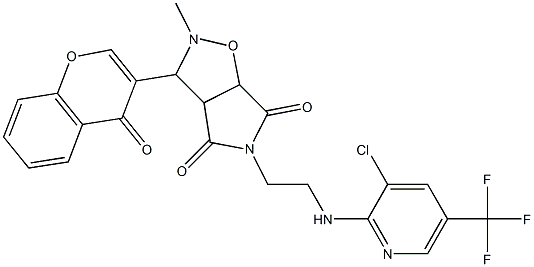 5-(2-{[3-chloro-5-(trifluoromethyl)-2-pyridinyl]amino}ethyl)-2-methyl-3-(4-oxo-4H-chromen-3-yl)dihydro-2H-pyrrolo[3,4-d]isoxazole-4,6(3H,5H)-dione