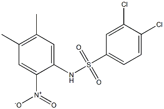 N1-(4,5-dimethyl-2-nitrophenyl)-3,4-dichlorobenzene-1-sulfonamide,,结构式