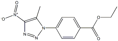 ethyl 4-(5-methyl-4-nitro-1H-1,2,3-triazol-1-yl)benzenecarboxylate Struktur