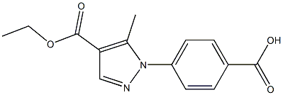 4-[4-(ethoxycarbonyl)-5-methyl-1H-pyrazol-1-yl]benzoic acid 化学構造式