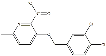 3-[(3,4-dichlorobenzyl)oxy]-6-methyl-2-nitropyridine Struktur
