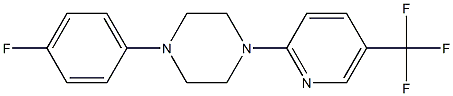 1-(4-fluorophenyl)-4-[5-(trifluoromethyl)-2-pyridinyl]piperazine,,结构式