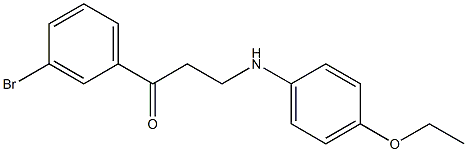 1-(3-bromophenyl)-3-(4-ethoxyanilino)-1-propanone,,结构式