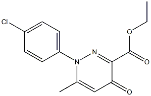 ethyl 1-(4-chlorophenyl)-6-methyl-4-oxo-1,4-dihydro-3-pyridazinecarboxylate Struktur