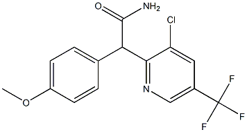 2-[3-chloro-5-(trifluoromethyl)-2-pyridinyl]-2-(4-methoxyphenyl)acetamide,,结构式