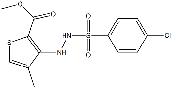 methyl 3-{2-[(4-chlorophenyl)sulfonyl]hydrazino}-4-methylthiophene-2-carboxylate Structure