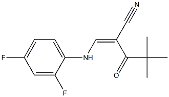 (Z)-3-(2,4-difluoroanilino)-2-(2,2-dimethylpropanoyl)-2-propenenitrile