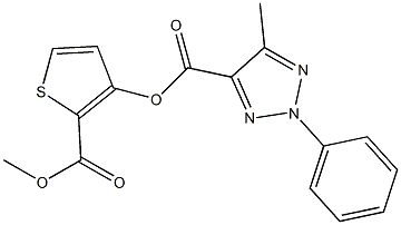 2-(methoxycarbonyl)-3-thienyl 5-methyl-2-phenyl-2H-1,2,3-triazole-4-carboxylate Structure