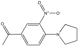 1-(3-nitro-4-tetrahydro-1H-pyrrol-1-ylphenyl)ethan-1-one,,结构式