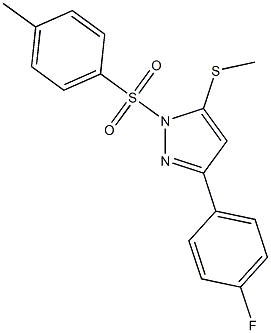  3-(4-fluorophenyl)-1-[(4-methylphenyl)sulfonyl]-5-(methylthio)-1H-pyrazole