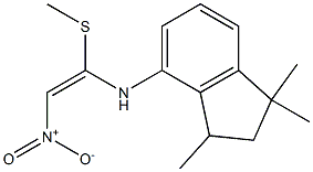 N-[(E)-1-(methylsulfanyl)-2-nitroethenyl]-N-(1,1,3-trimethyl-2,3-dihydro-1H-inden-4-yl)amine Structure