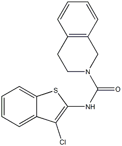 N2-(3-chlorobenzo[b]thiophen-2-yl)-1,2,3,4-tetrahydroisoquinoline-2-carboxamide Struktur