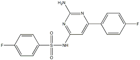  N1-[2-amino-6-(4-fluorophenyl)pyrimidin-4-yl]-4-fluorobenzene-1-sulfonamide