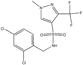 N4-(2,4-dichlorobenzyl)-1-methyl-3-(trifluoromethyl)-1H-pyrazole-4-sulfonamide Structure