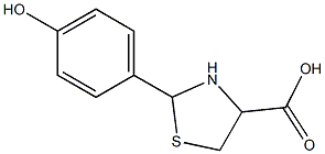 2-(4-hydroxyphenyl)-1,3-thiazolane-4-carboxylic acid Struktur