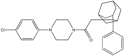 1-[4-(4-chlorophenyl)piperazino]-2-(2-phenyl-2-adamantyl)-1-ethanone|