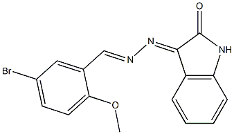 3-[2-(5-bromo-2-methoxybenzylidene)hydrazono]indolin-2-one