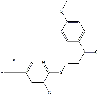 3-{[3-chloro-5-(trifluoromethyl)-2-pyridyl]thio}-1-(4-methoxyphenyl)prop-2-en-1-one|