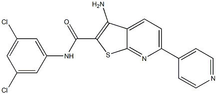 3-amino-N-(3,5-dichlorophenyl)-6-(4-pyridinyl)thieno[2,3-b]pyridine-2-carboxamide