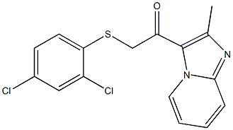 2-[(2,4-dichlorophenyl)sulfanyl]-1-(2-methylimidazo[1,2-a]pyridin-3-yl)-1-ethanone,,结构式