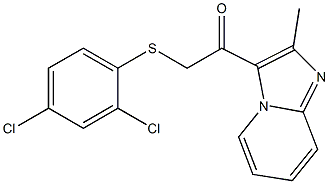 2-[(2,4-dichlorophenyl)sulfanyl]-1-(2-methylimidazo[1,2-a]pyridin-3-yl)-1-ethanone 化学構造式