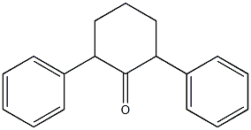 2,6-diphenylcyclohexan-1-one,,结构式