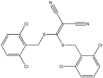 2-{di[(2,6-dichlorobenzyl)thio]methylidene}malononitrile,,结构式