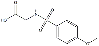 2-{[(4-methoxyphenyl)sulfonyl]amino}acetic acid,,结构式