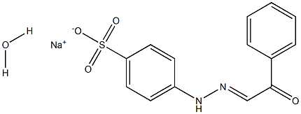 sodium 4-[2-(2-oxo-2-phenylethylidene)hydrazino]benzenesulfonate hydrate Struktur