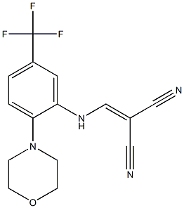 2-{[2-morpholino-5-(trifluoromethyl)anilino]methylidene}malononitrile Structure