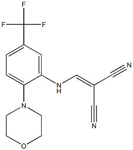 2-{[2-morpholino-5-(trifluoromethyl)anilino]methylidene}malononitrile,,结构式