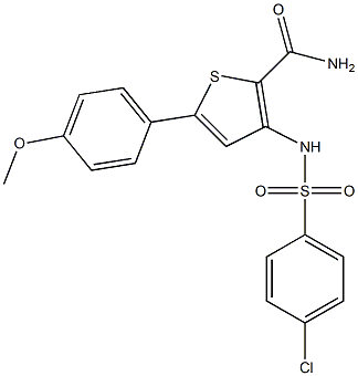 3-{[(4-chlorophenyl)sulfonyl]amino}-5-(4-methoxyphenyl)thiophene-2-carboxamide