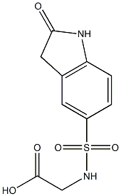 {[(2-oxo-2,3-dihydro-1H-indol-5-yl)sulfonyl]amino}acetic acid Structure