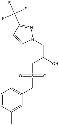 1-[(3-methylbenzyl)sulfonyl]-3-[3-(trifluoromethyl)-1H-pyrazol-1-yl]propan-2-ol,,结构式