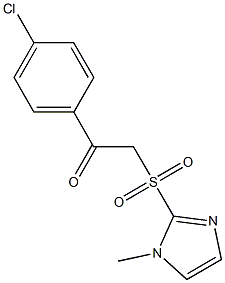 1-(4-chlorophenyl)-2-[(1-methyl-1H-imidazol-2-yl)sulfonyl]ethan-1-one Struktur