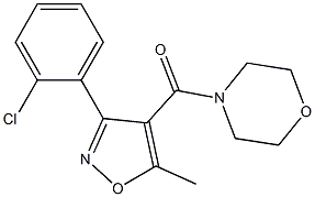 [3-(2-chlorophenyl)-5-methyl-4-isoxazolyl](morpholino)methanone,,结构式