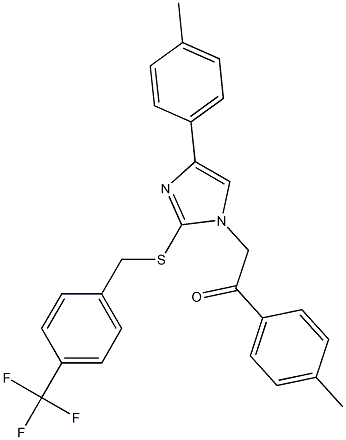 1-(4-methylphenyl)-2-(4-(4-methylphenyl)-2-{[4-(trifluoromethyl)benzyl]sulfanyl}-1H-imidazol-1-yl)-1-ethanone