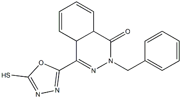 2-benzyl-4-(5-mercapto-1,3,4-oxadiazol-2-yl)-4a,8a-dihydrophthalazin-1(2H)-one Struktur