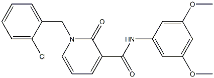 1-(2-chlorobenzyl)-N-(3,5-dimethoxyphenyl)-2-oxo-1,2-dihydro-3-pyridinecarboxamide Structure