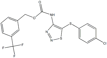  3-(trifluoromethyl)benzyl N-{5-[(4-chlorophenyl)sulfanyl]-1,2,3-thiadiazol-4-yl}carbamate