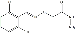 2-{[(2,6-dichlorobenzylidene)amino]oxy}ethanohydrazide 化学構造式