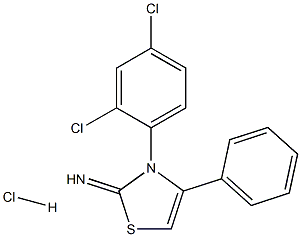 3-(2,4-dichlorophenyl)-4-phenyl-2,3-dihydro-1,3-thiazol-2-imine hydrochloride 结构式