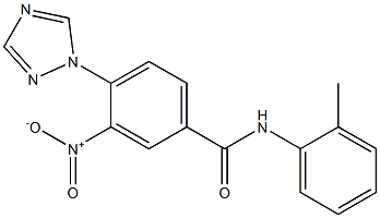 N-(2-methylphenyl)-3-nitro-4-(1H-1,2,4-triazol-1-yl)benzenecarboxamide Structure