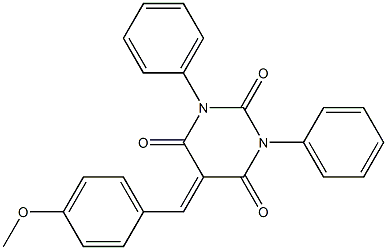 5-(4-methoxybenzylidene)-1,3-diphenylhexahydropyrimidine-2,4,6-trione|