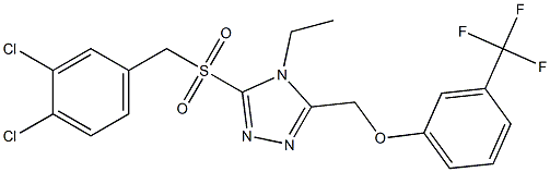 3-[(3,4-dichlorobenzyl)sulfonyl]-4-ethyl-5-{[3-(trifluoromethyl)phenoxy]methyl}-4H-1,2,4-triazole