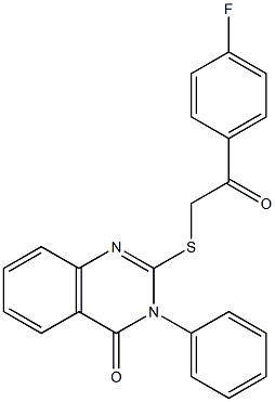 2-{[2-(4-fluorophenyl)-2-oxoethyl]sulfanyl}-3-phenyl-4(3H)-quinazolinone Structure