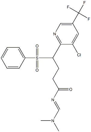 4-[3-chloro-5-(trifluoromethyl)-2-pyridinyl]-N-[(dimethylamino)methylene]-4-(phenylsulfonyl)butanamide,,结构式