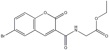 ethyl 2-{[(6-bromo-2-oxo-2H-chromen-3-yl)carbonyl]amino}acetate Structure