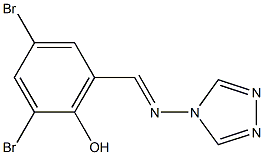 2,4-dibromo-6-[(4H-1,2,4-triazol-4-ylimino)methyl]phenol Structure