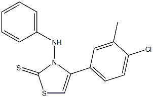 3-anilino-4-(4-chloro-3-methylphenyl)-2,3-dihydro-1,3-thiazole-2-thione Structure